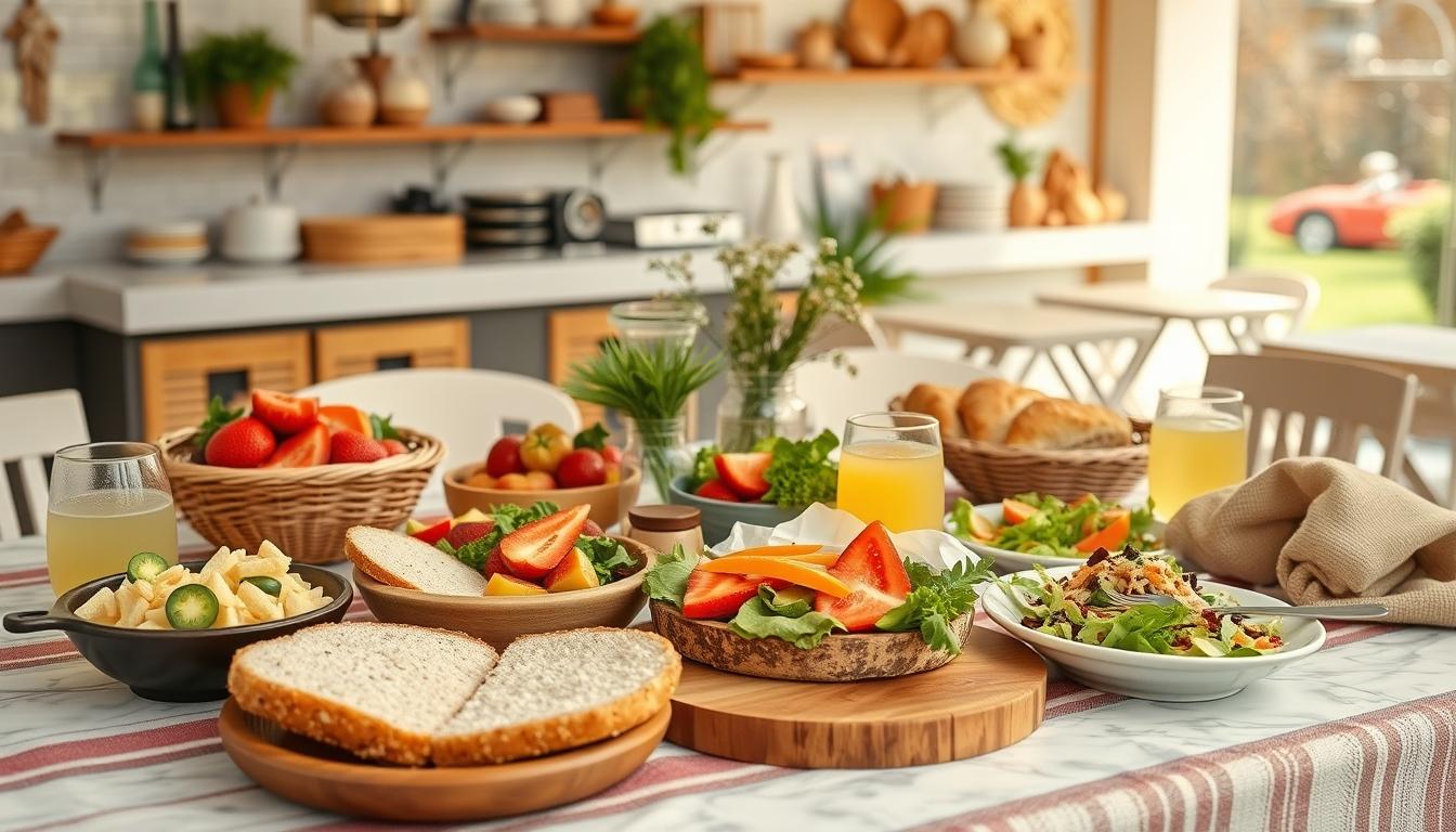 Fresh ingredients for healthy home cooking