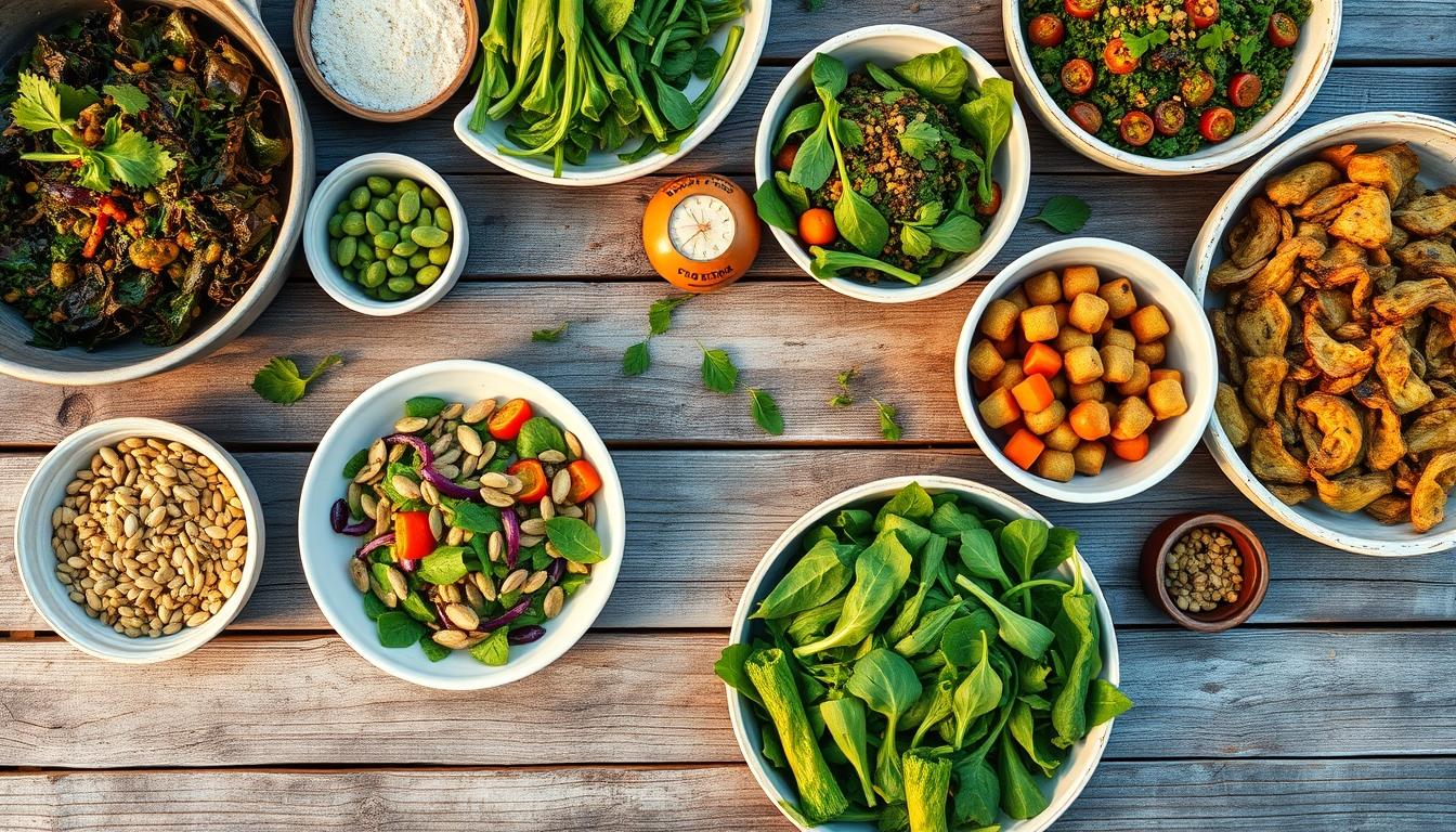 Quick weeknight dinner prepared in a home kitchen